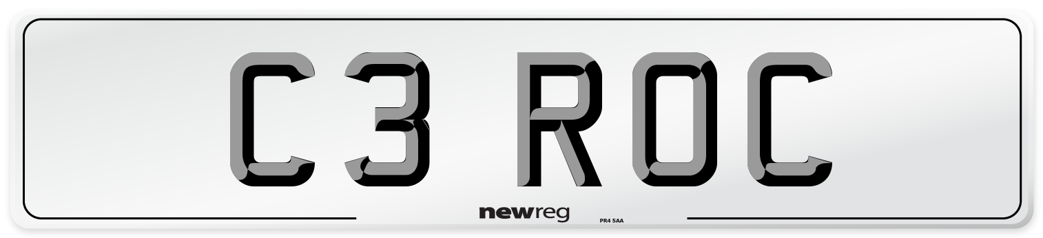C3 ROC Number Plate from New Reg
